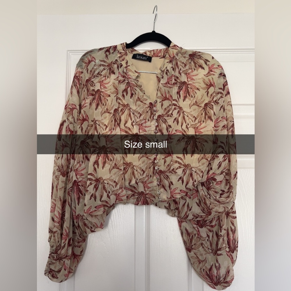 Floral Button-Up Blouse -